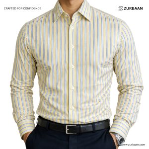 Misti Yellow Stripe - Soft Cotton Fabrics